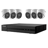 Hikvision EKI-K82T46C 8 Channel Full Color Value Express Kit 4K PoE NVR w/ 2TB HDD + (6) 4MP Outdoor Turret IP Cameras w/ 2.8mm Lens (Renewed)