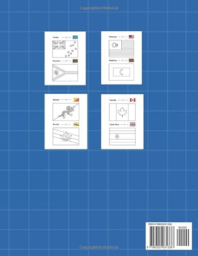 World Flags Coloring Book For Kids: 206 Large Easy To Color Flags Labeled. Small Color Print Flags F