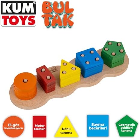 Kumtoys Oyuncak Ahşap Bulta 5 Li - Görsel 3