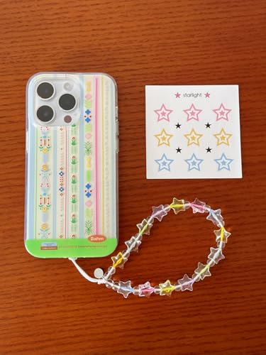 Drawwind Phone Charm Strap Universal Cell Phone Lanyard Wrist Strap Beaded Phone Chain String Handmade Phone Case Accessories for Women Girls (Dream Star) - Thumbnail 6