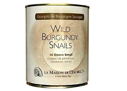Premium Escargot Wild Burgundy Snails – Rated Number One – Best For Escargot Recipes, Various Sizes … (16 Dozen Petit)