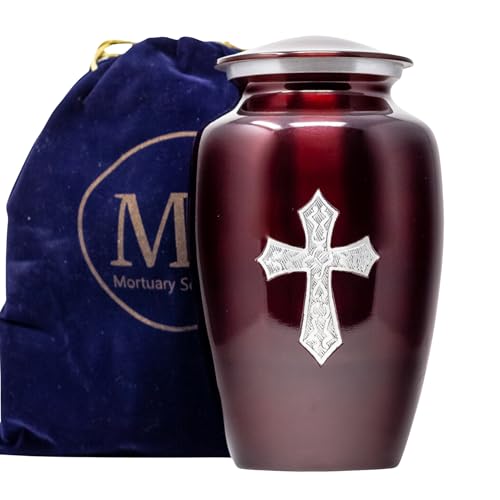 Mortuary Solutions Cremation Urns for Ashes - Adult Male & Female - Decorative - Large Cross Urn