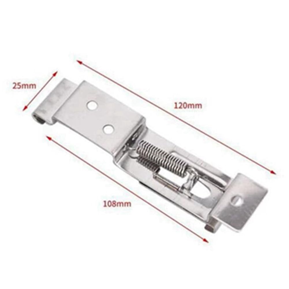 2 Clips Pour Plaque D'Immatriculation Rectangulaires - Acier Inoxydable à Ressort - Remorque, Camping-car