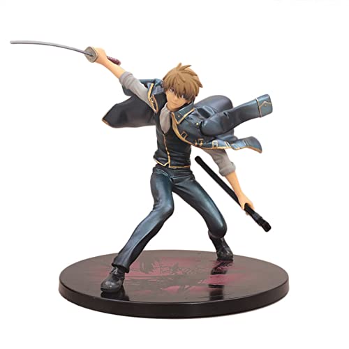 Jiumaocleu Figurine Gintama – Figurine Okita Sougo – Figurine d'anime jouet fait à la main pour décoration de bureau pour fans de cadeaux