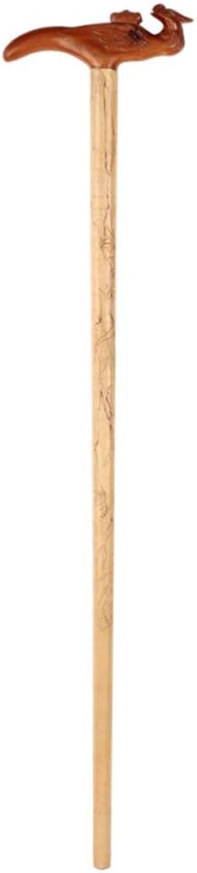 Wooden Cane Mahogany Crested Crutches Solid Wood Walking Stick Old Man Cane Elderly Walker Basket Non-Slip Alpenstock/B