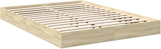 vidaXL Bettgestell ohne Matratze Sonoma-Eiche 140x200 cm Holzwerkstoff