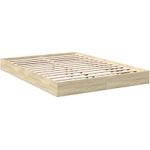 vidaXL Bed Frame without Mattress Sonoma Oak 140 x 200 cm Wood Material