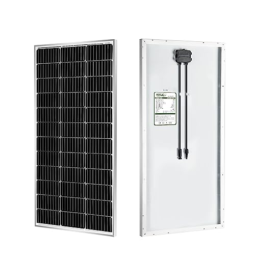 Image of HQST 9BB Cell 100W Solar Panel 12V 100 Watt Monocrystalline Solar Panels High-Efficiency Module for RVs Motorhomes Cabins Marine Boat Off-Grid