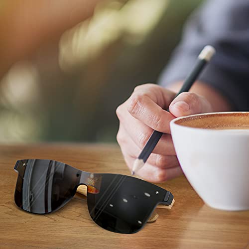 XXL Mens Extra Large Wooden Polarized Sunglasses for Big Wide Heads 155mm One Piece Lens2