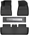TuxMat Essential for Tesla Model 3 Floor Mats (2024-2026) – Custom-fit | Excellent Coverage and Protection, Sleek, Durable, Easy-Clean | 1st & 2nd Rows