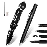 ❤5 IN 1 MULTIFUNKTIONALES TASCHENMESSER- Mit kleinem und scharfem Messer, Flaschenöffner, Cutter für Seil, Säge und Glasbrecher; Die entfaltete Länge ist 200mm, die gefaltete Länge ist 110mm, die Länge der Klinge ist 80mm, und ist das Gewicht 160g, was für man tragbar ist