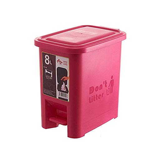 Poubelle à pédale plastique 8L avec couvercle hermétique anti-odeur et seau amovible