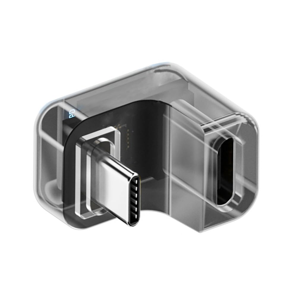 xiwai USB4.0 Type-C Digital Smart LED Display USB-C Male to Female Opposite U Shape Back Angled Extension Adapter USB4.0 40Gbps 140W Current Voltage