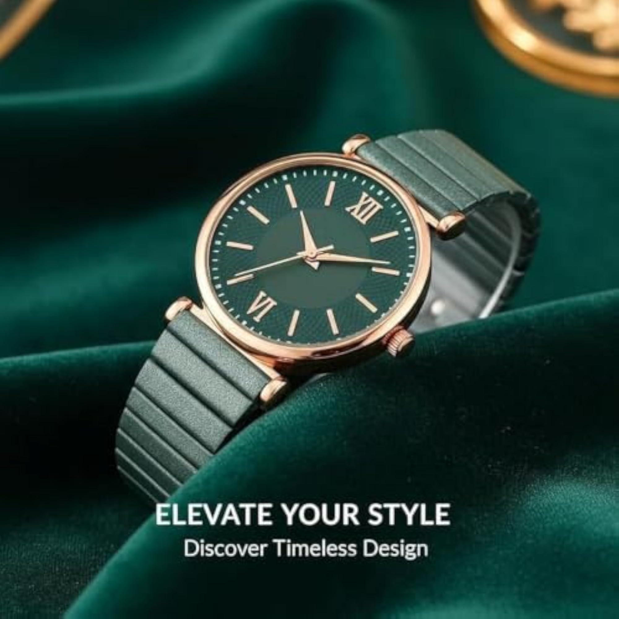 Women's Modern Analog Wrist Watch, Sleek Dial Design
