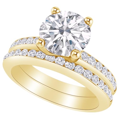 2.5 Carat (ctw) 14K Yellow Gold Round Cut LAB GROWN