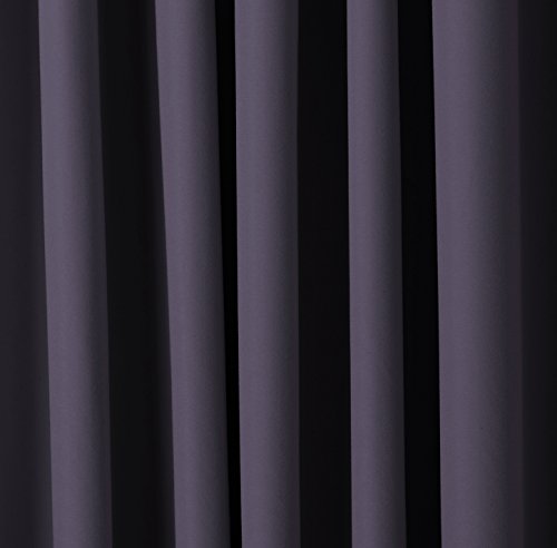 Amazon Basics Room Darkening Blackout Window Curtain With Tie Back, 52 X 63 Inches, Black - Set Of 2 #TOP4