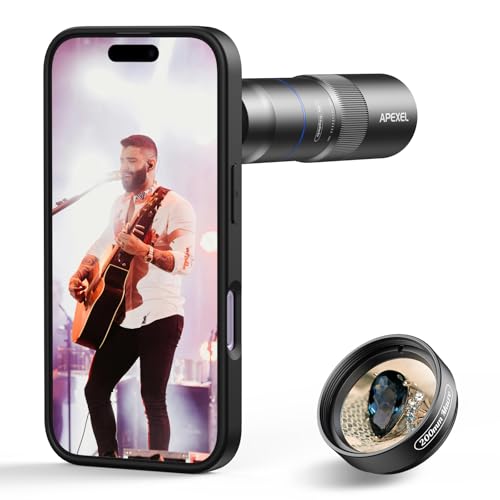APEXEL 10X Tele-Macro Pro Dual Lens 2-in-1 Compatible with iPhone 17
