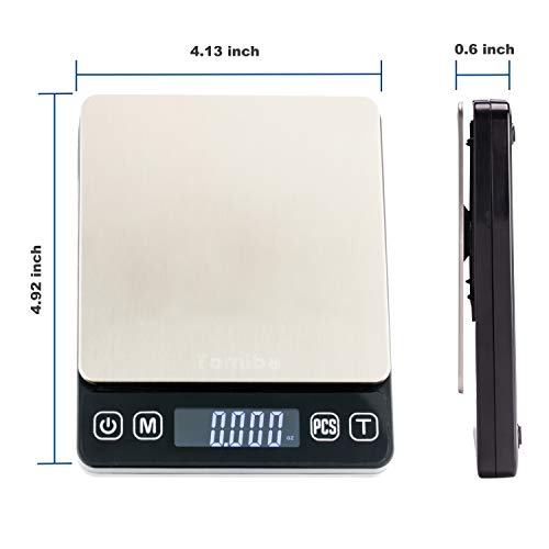 Tomiba 500G Small Scale 0.01G Resolution Digital Touch Pocket Scale Electronic Precision Weed Jewelry Scale #TOP4