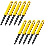 CANARY Corrugated Cardboard Cutter 7.5' [Non-Stick Coating Blade], Safety Box Cutter Package Opener Tool, Made in JAPAN, Yellow (Industrial Bulk Pack 10 pcs)