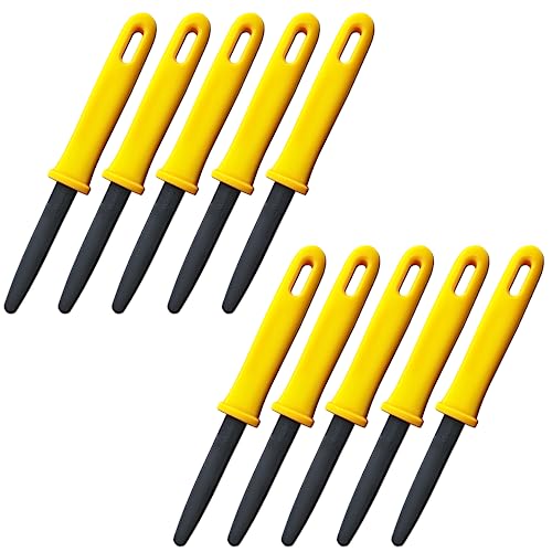 CANARY Cardboard Cutter with Non-Stick Coated Blade - 7.5" Box Cutter Utility Knife for Breaking Down Boxes & Opening Packages - Made in Japan, Yellow (Bulk 10-Pack for Industrial Use) by CANARY - Used condition - US$50.48