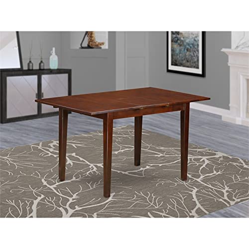 East West Furniture Pst-Mah-T Picasso Modern Kitchen Table - A Rectangle Dining Table Top With Butterfly Leaf, 32X60 Inch, Mahogany #TOP18