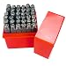 1/4" Professional 36pc Letter & Number Stamp Punch Set - 6mm Hardened Steel - Metal, Wood, Leather