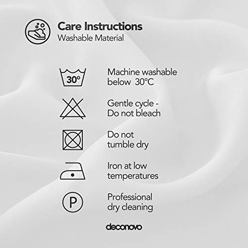 Deconovo Verduisterende Gordijnen voor de Slaapkamer, 200x290 cm (B x H), Groen, 1 stuk, Thermische Ooggordijnen voor de… - Afbeelding 7