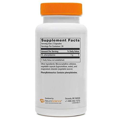 Neuroscience Focus Dl - Focus Supplements For Adults, Kids + Teens - Promote Sustained Brain Focus, Memory + Concentration With 1000Mg Dl-Phenylalanine - Brain Health Support Supplement (60 Capsules) #TOP1