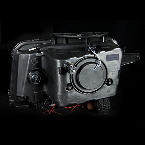 Sppc Black Projector Headlight Assembly Set With Ccfl Halo Rings For Chevy Camaro Coupe - (Pair) Includes Driver And Passenger Side Replacement Headlamps Clear Lenses #TOP1