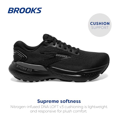 Brooks Brooks Women’s Glycerin GTS 21 Supportive Running Shoe - Black/Black/Ebony - 8.5 Medium