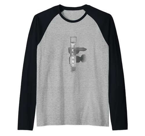 Techno T-shirt Techno Rave à capuche pour téléphone portable Manche Raglan