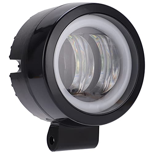 Fendinebbia LED Lampada supplementare 4D Doppia Lente 20W con Occhio Angelo per Moto ATV Camion Barche (Apertura Blu)
