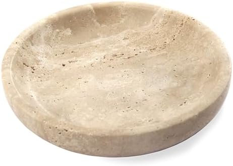 Small Natural Marble Jewelry Tray Key Plate Holder Dish Trinket D...