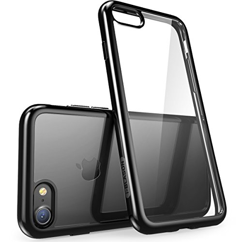 i-Blason Halo Series Case Designed for iPhone SE 2020/iPhone 7/iPhone 8, [Scratch Resistant] Clear Case for iPhone SE (2020)/ iPhone 8/ iPhone 7 4.7 inch (Clear/Black)