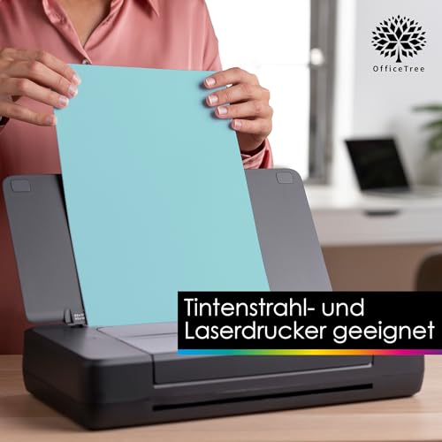 OfficeTree 104 x Tonpapier A4 Bunt 130g - 12 Farben - Buntpapier zum Basteln - Bastelpapier Bunt