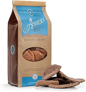 Asher's Chocolate Company, Delicious Chocolate Covered Potato Chips, Made from the Finest Kosher Chocolate, Family Owned Since 1892 (8.5oz, Milk Chocolate)