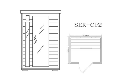 Trade- Line- Partner Infrarotkabine/ Wärmekabine/ Sauna- ECK! für 2 Personen SONDERAKTION-2