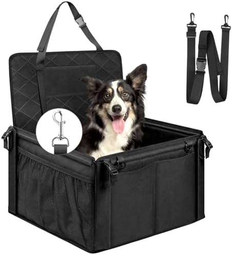 Seggiolino Per Cani Piccola Taglia PETCUTE Seggiolino Auto Per Cani Piccoli | Letto Viaggio Morbido Con Cintura Di Sicurezza | Fino A 7 Kg | Lavabile Seggiolino Cani Piccolo Taglia Morbido Sicuro - Foto 4