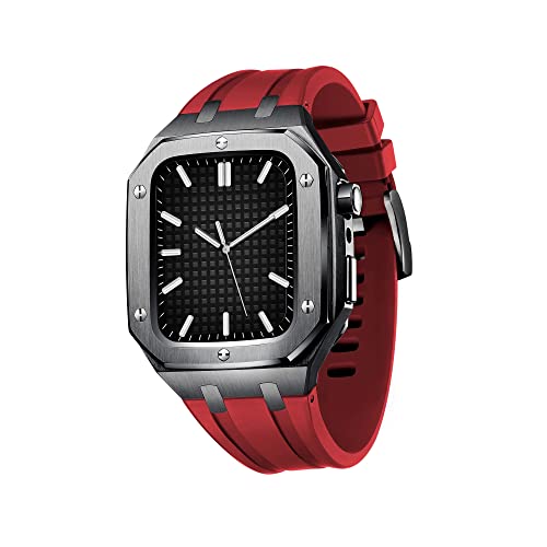 Boîtier robuste en acier inoxydable antichoc pour Apple Watch 44mm et 45mm couleur agate
