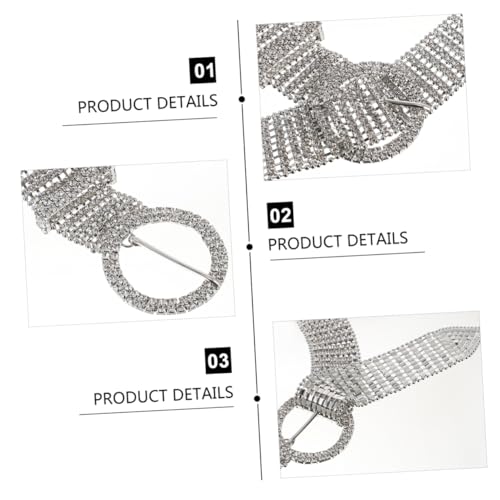 VALICLUD Rhinestone Waist Belt for Women Alloy Fashion Waistband Sparkling Shining Belt for Dresses and Jeans for Parties and Casual Outfits4