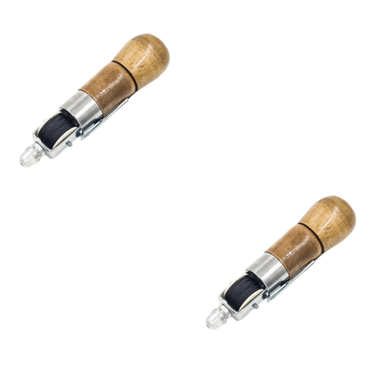 NUOBESTY 2piezas Herramientas De Costura De Cuero Kit De Costura Manual Para Zapatos Bolsos y Decoración Del Hogar Incluye Máquina De Coser y Accesorios De Arte