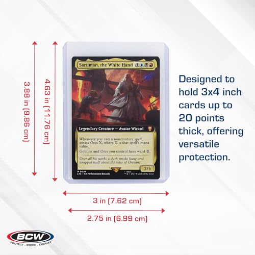 Tarjetero de carga superior 3x4 protector de plástico rígido transparente en pack de 4 3