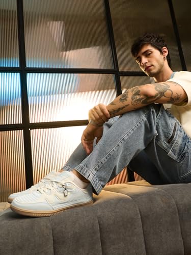 Image of The Souled Store Kanso V2: Men and Boys Low Top Sneakers | Premium Suede Trainer with Cushioned Insole, Retro Gum Outsole & Lace-Up Closure