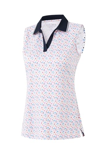 MAELREG-Amazon M MAELREG Womens Polo Shirts Short Sleeve V-Neck Collared Golf Tennis Shirt Moisture Wicking Tank Top Womens Golf Shirts