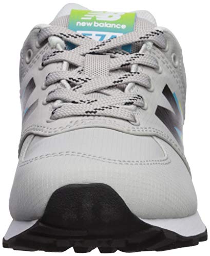 New Balance Unisex-Baby Kids 574 V1 70s Racing Lace-up Sneaker, Summer Fog/Bayside, 22