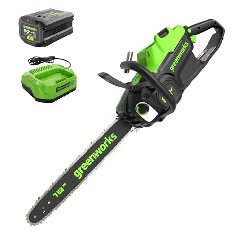 Greenworks 80V 18" Brushless Cordless Chainsaw (Great For Tree Felling, Limbing, Pruning, and Firewood), 75+ Compatible Tools, 4.0Ah Battery and Charger Included by Greenworks - Used condition - US$278.23