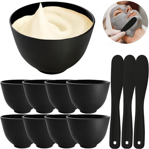 12Pack Silicone Facial Mask Mixing Bowl for Estheticians, Reusable for Spa