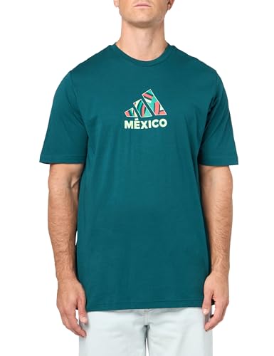 adidas Mexico Fan Graphic – Camiseta para Hombre con diseño de Fans de México, Verde Misterioso, M