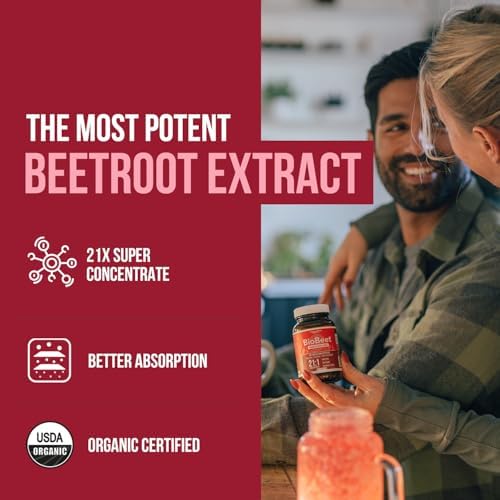 BioBeet 유기농 비트 뿌리 캡슐 + 바이오페린, 21:1 농축 보충제 — 사진 2