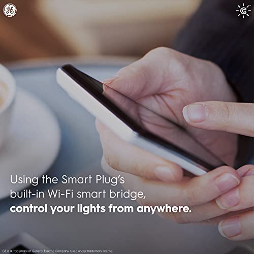 C By Ge On/Off Smart Plug With Smart Bridge, Alexa + Google Home Compatible, Bluetooth/Wi-Fi Enabled Smart Outlet For Smart Homes, White, 1-Pack (Packaging May Vary) #TOP3